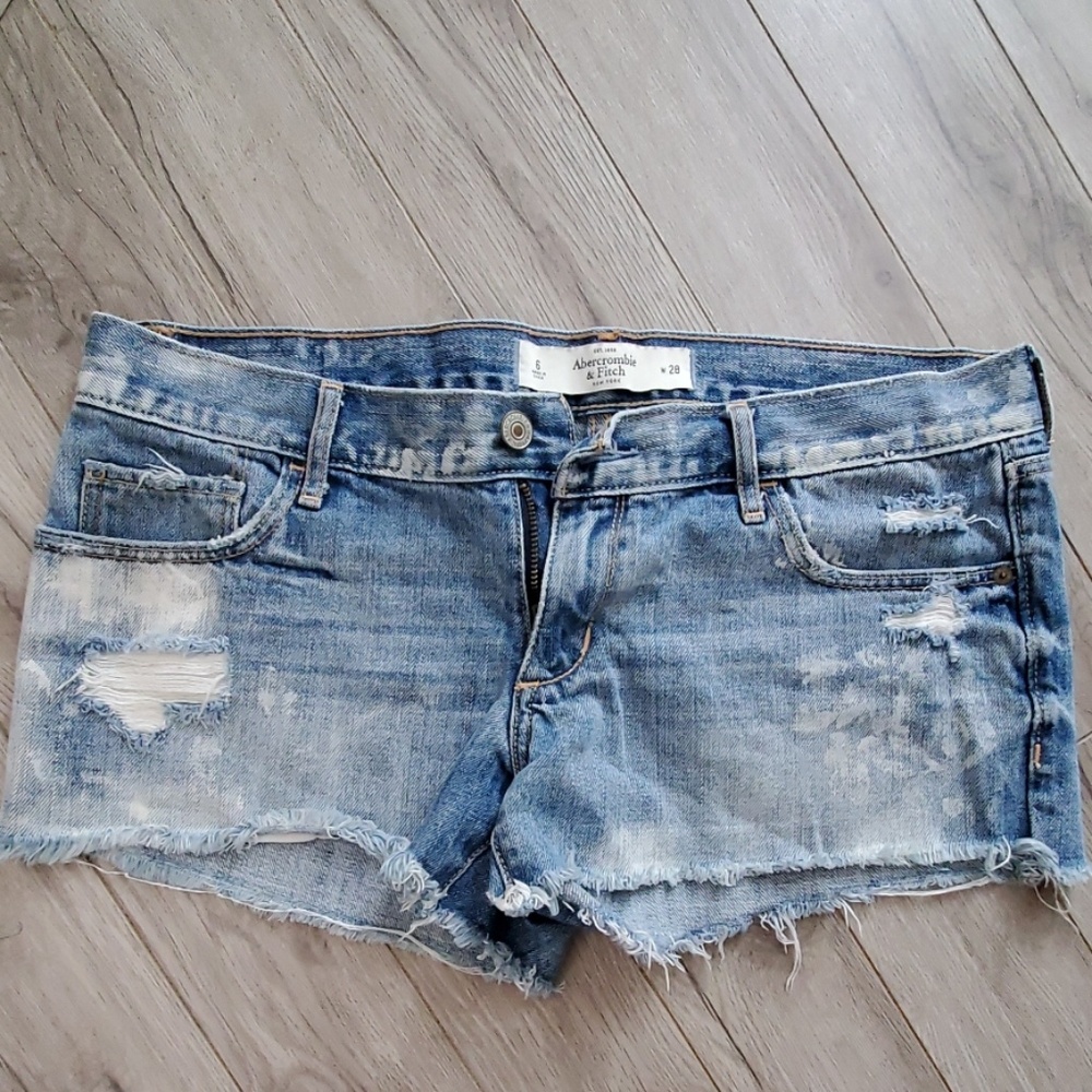 Distressed Jean shorts